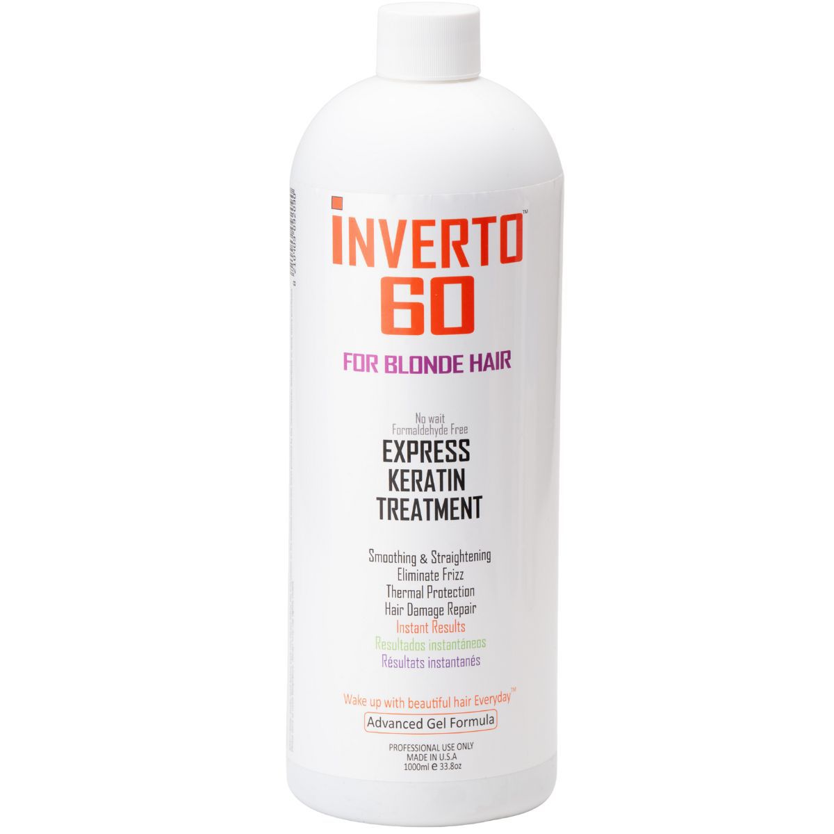 החלקת קראטין לשיער INVERTO 60 EXPRESS אינברטו 1000 מ"ל החלקת קראטין לשיער INVERTO 60 EXPRESS אינברטו 1000 מ"ל