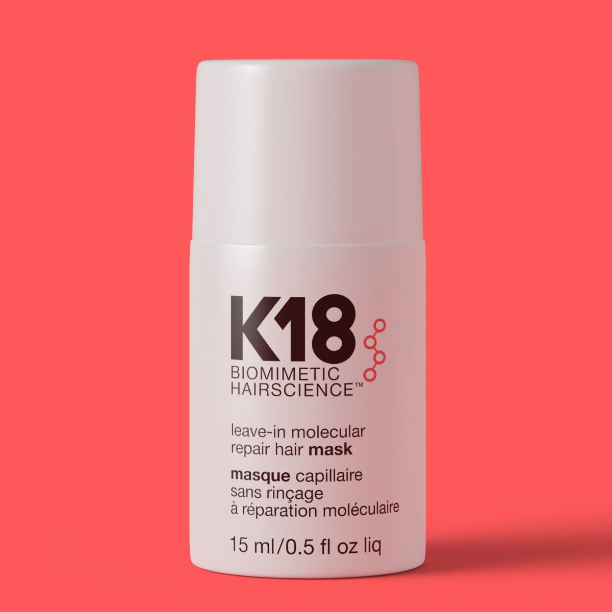 מסכה K18 לתיקון ושיקום מולקולרי של השיער ללא שטיפה 15 מ"ל AQUIS מסכה K18 לתיקון ושיקום מולקולרי של השיער ללא שטיפה 15 מ"ל AQUIS