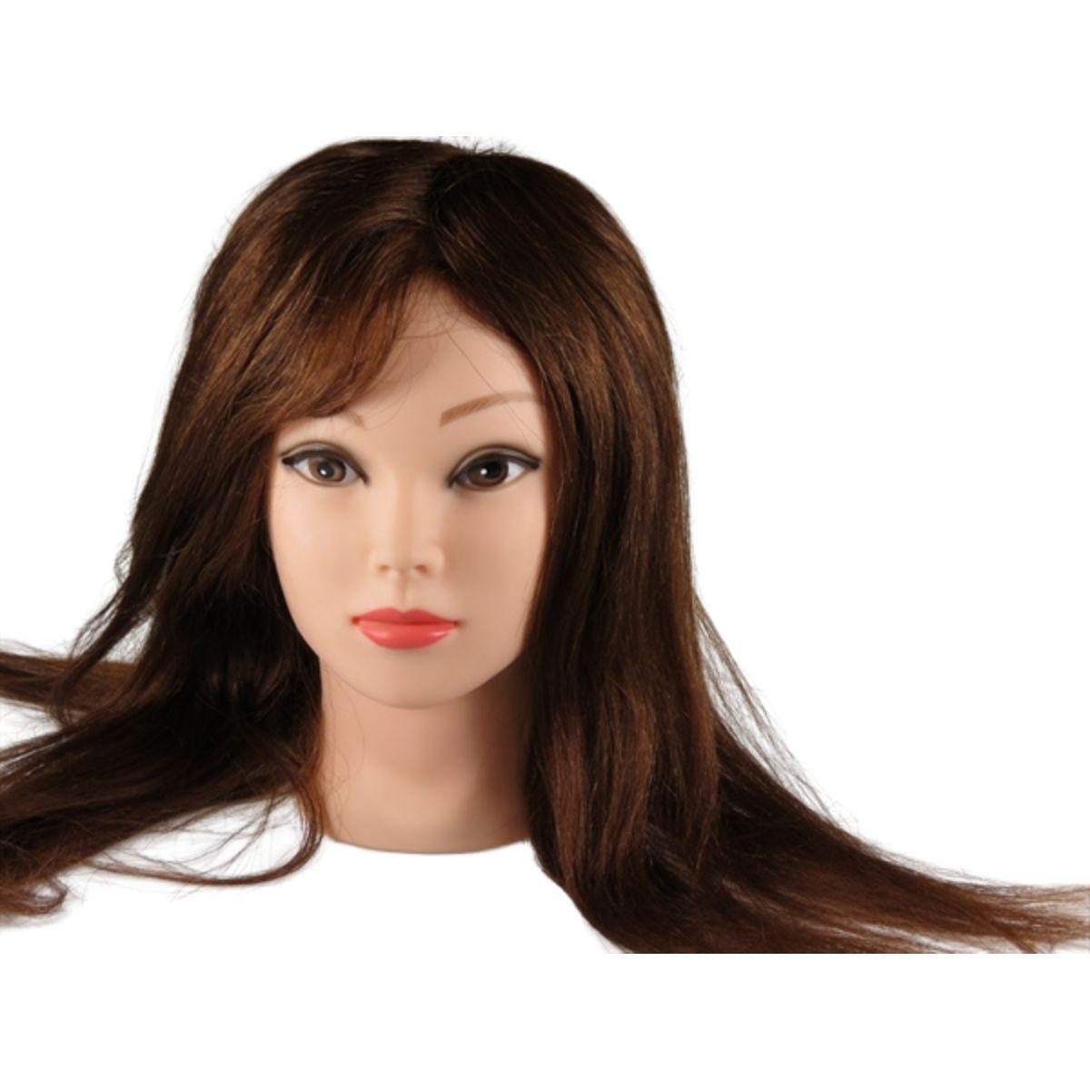 ראש בובה לתסרוקות שיער צבע חום שיער 80% שיער טבעי ראש בובה לתסרוקות שיער צבע חום שיער 80% שיער טבעי