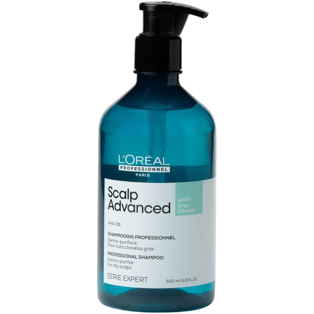 שמפו מקצועי לקרקפת שומנית SCALP ADVANCED לניקוי יסודי של עור הקרקפת לוריאל 500 מ"ל שמפו מקצועי לקרקפת שומנית SCALP ADVANCED לניקוי יסודי של עור הקרקפת לוריאל 500 מ"ל