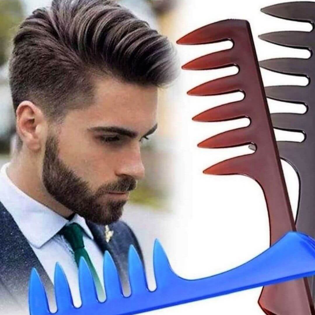 מסרק כריש צבעוני שיניים רחבות מסרק כריש צבעוני שיניים רחבות