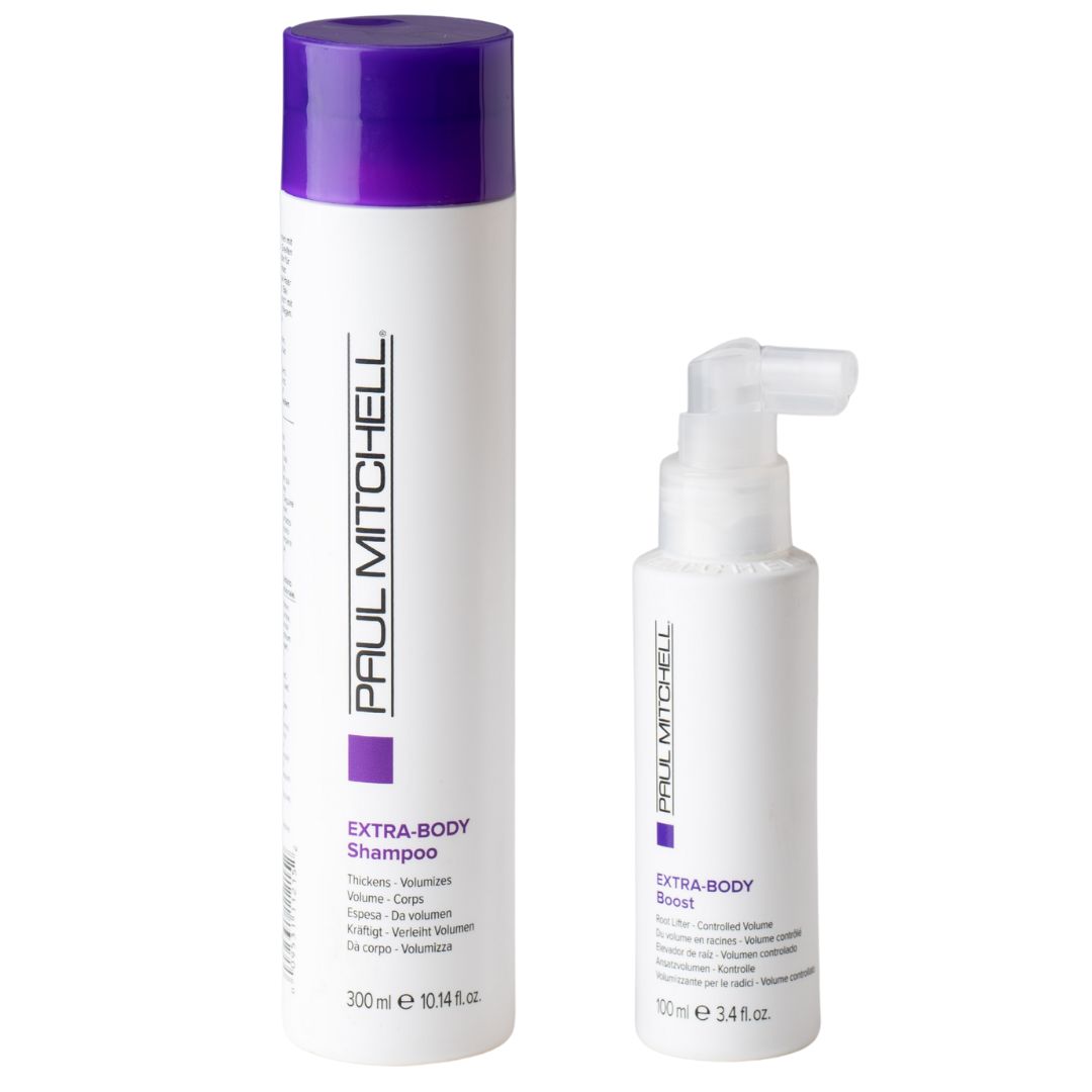 אקסטרא בודי שמפו PAUL MITCHELL פול מיטשל 300 מ"ל + ספריי לשיער אקסטרא בודי בוסט פול מיטשל 100 מ"ל אקסטרא בודי שמפו PAUL MITCHELL פול מיטשל 300 מ"ל + ספריי לשיער אקסטרא בודי בוסט פול מיטשל 100 מ"ל