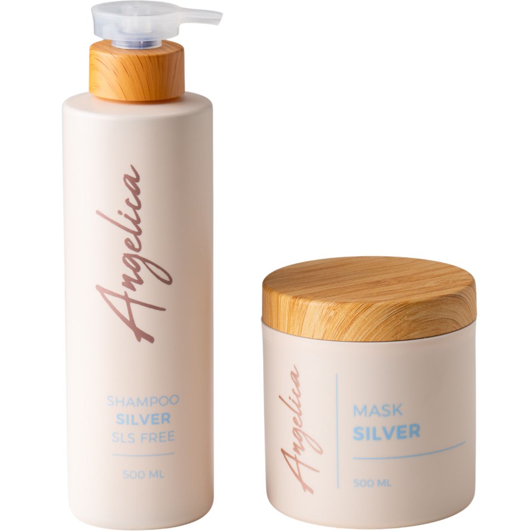 אנג`ליקה שמפו סילבר ללא מלח ANGELICA אנג`ליקה 500 מ"ל + מסכת סילבר ANGELICA לשיער בלונדיני\ מובהר\ גוונים\ אפור\ שיבה אנג`ליקה 500 מ"ל אנג`ליקה שמפו סילבר ללא מלח ANGELICA אנג`ליקה 500 מ"ל + מסכת סילבר ANGELICA לשיער בלונדיני\ מובהר\ גוונים\ אפור\ שיבה אנג`ליקה 500 מ"ל