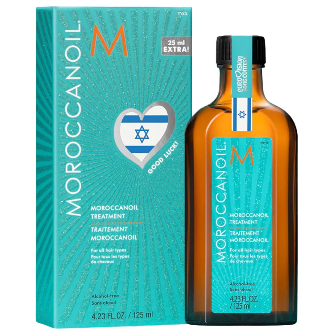 שמן טיפולי מהדורת אירוויזיון לכל סוגי השיער M0ROCCANOIL שמן מרוקאי 125 מ"ל שמן טיפולי מהדורת אירוויזיון לכל סוגי השיער M0ROCCANOIL שמן מרוקאי 125 מ"ל