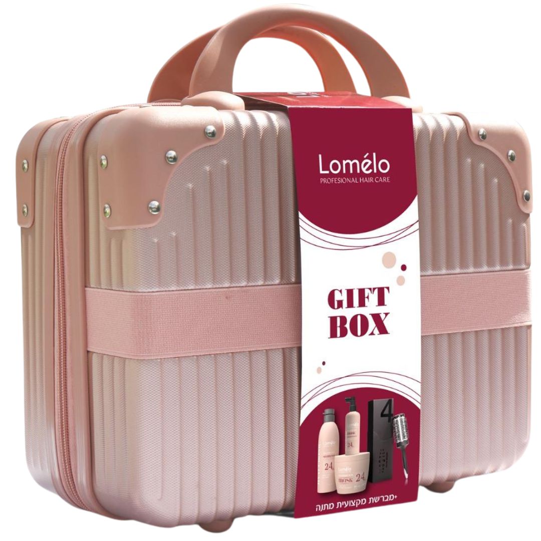 גיפט בוקס מארז LOME`LO שמפו+ מסכה + סרום חומצה היאלורונית לכל סוגי השיער + מברשת פן מקצועית מתנה גיפט בוקס מארז LOME`LO שמפו+ מסכה + סרום חומצה היאלורונית לכל סוגי השיער + מברשת פן מקצועית מתנה