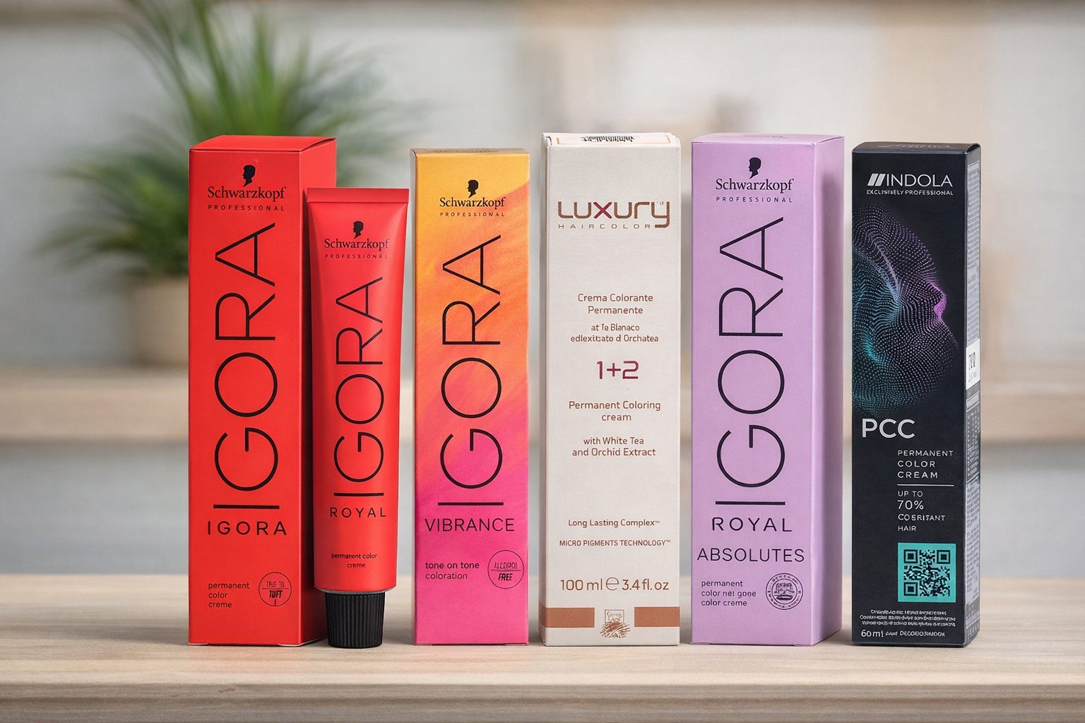 מגוון מוצרי צבעים לשיער מקצועיים זמינים באתר HAIR4YOU