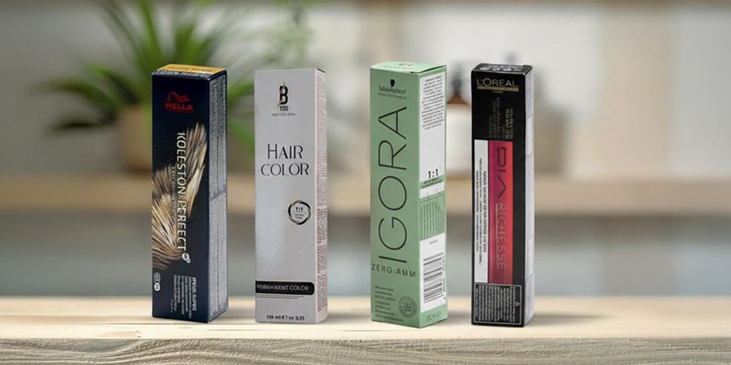 מגוון מוצרי צבעים לשיער מקצועיים זמינים באתר HAIR4YOU